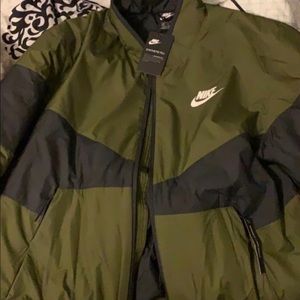 Nike olive bomber jacket
